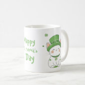 Schattige Schattigee Kawaii Cat St. Patrick's Day  Koffiemok (Voorkant rechts)