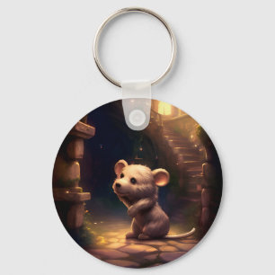 Schattige Schattigee kleine muis Sleutelhanger