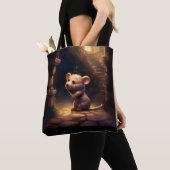 Schattige Schattigee kleine muis Tote Bag (Dichtbij)