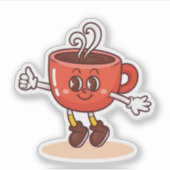 Schattige Schattigee koffiebeker Sticker (Voorkant)