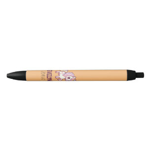 Schattige Schattigee pastel eenhoorn met Kinder na Zwarte Inkt Pen