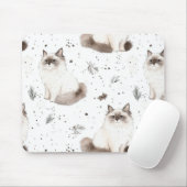 Schattige Schattigee Ragdoll Cat Winter Muismat (Met muis)