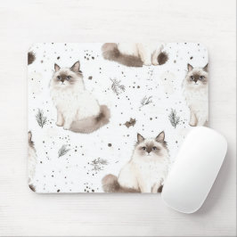 Schattige Schattigee Ragdoll Cat Winter Muismat