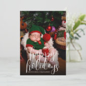 Schattige Schattigste Prettige feestdagen Kaart (Staand voorkant)