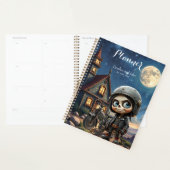 Schattige Schedel Biker | Maanverlichte Rit door d Planner (Display)