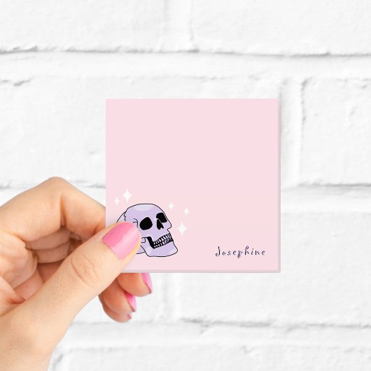 Schattige Schedel Hekserig Roze en Paars Post-it® Notes