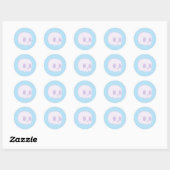 Schattige Schedel Ronde Sticker (Vel)