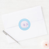 Schattige Schedel Ronde Sticker (Envelop)