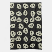 Schattige Schedelpatroon Halloween Keuken Handdoek (Verticaal)