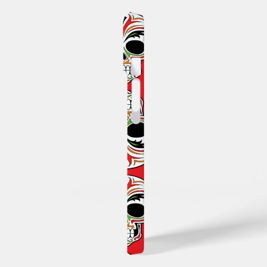 Schattige schedelpatroon met schilderdetails Rood Case-Mate iPhone Case (Achterkant / Links)