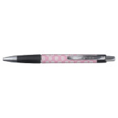 Schattige Schedelpatroon Naam Roze Gepersonaliseer Pen (Achterkant)