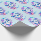 Schattige schepselpatroon van dolfijn-Zee Cadeaupapier (Hoek)