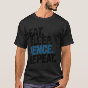 Schattige schermer schermen sport herhalen t-shirt