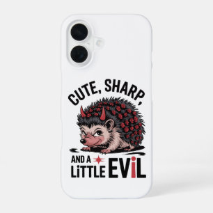 Schattige, scherp en een beetje kwaad - Funny Hedg iPhone 16 Hoesje