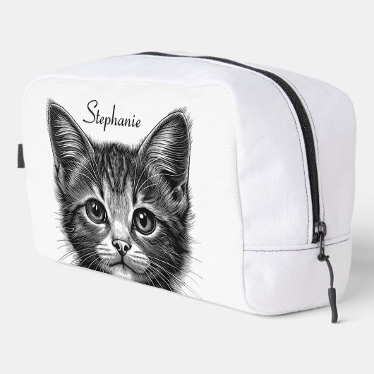 Schattige schets van de aangepaste naam van de jon toilettasje (Rechterhoek)