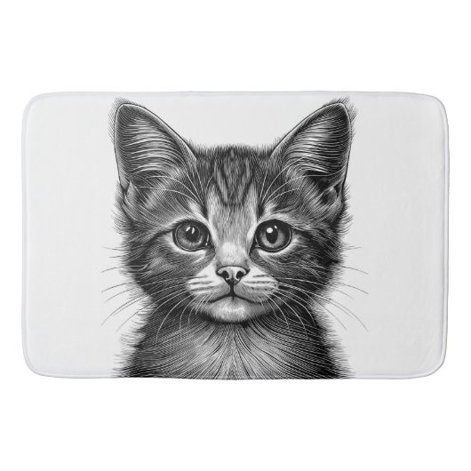 Schattige schets van de jonge kat badmat (Voorkant)