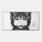 Schattige schets van de jonge kat bureaumat (Keyboard & Muis)