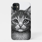 Schattige schets van de jonge kat Case-Mate iPhone case (Achterkant)