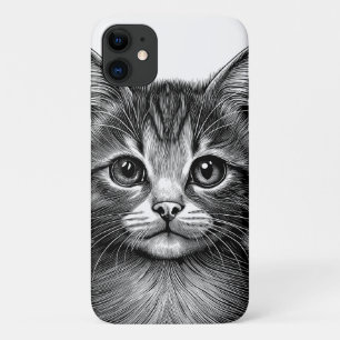 Schattige schets van de jonge kat Case-Mate iPhone case