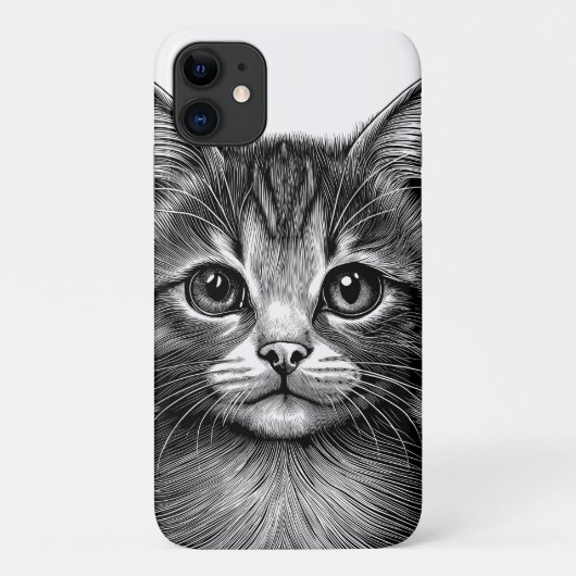 Schattige schets van de jonge kat Case-Mate iPhone case (Achterkant)