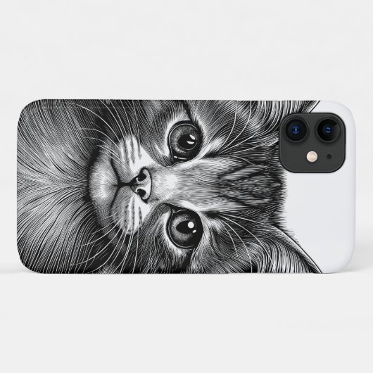 Schattige schets van de jonge kat Case-Mate iPhone case (Achterkant (horizontaal))