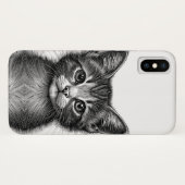 Schattige schets van de jonge kat Case-Mate iPhone case (Achterkant (horizontaal))