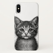 Schattige schets van de jonge kat Case-Mate iPhone case (Achterkant)