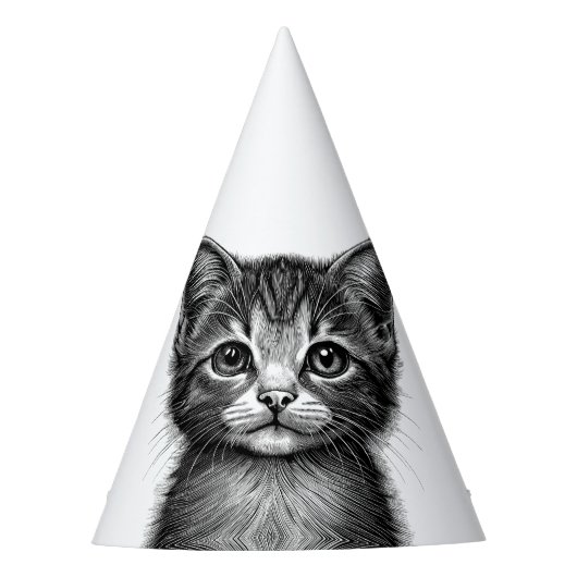 Schattige schets van de jonge kat feesthoedjes (Voorkant)