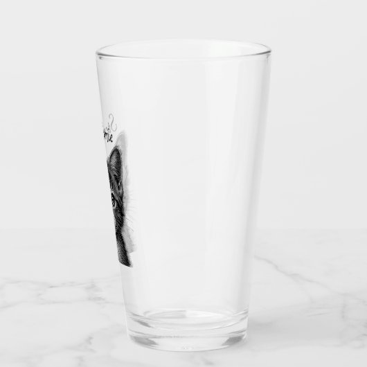 Schattige schets van de jonge kat glas (Links)