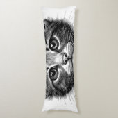 Schattige schets van de jonge kat lichaamskussen (Voorkant Verticaal)