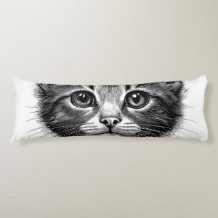 Schattige schets van de jonge kat lichaamskussen