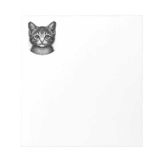 Schattige schets van de jonge kat notitieblok (Voorkant)