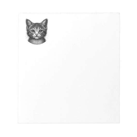 Schattige schets van de jonge kat notitieblok (Voorkant)