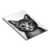 Schattige schets van de jonge kat notitieboek (Rechterzijde)