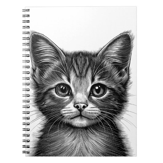 Schattige schets van de jonge kat notitieboek (Voorkant)