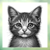 Schattige schets van de jonge kat raamsticker (Vel 3)