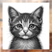 Schattige schets van de jonge kat raamsticker (Vel 2)