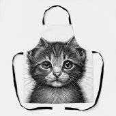 Schattige schets van de jonge kat schort (Voorkant)