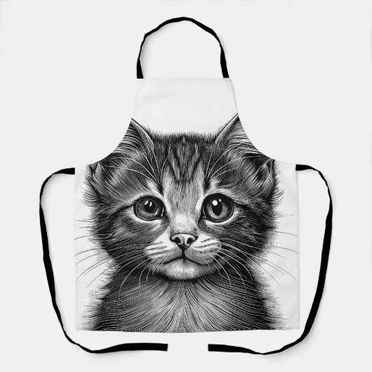 Schattige schets van de jonge kat schort (Voorkant)