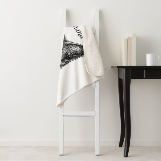 Schattige schets van de jonge kat sherpa deken (In situ)