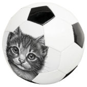 Schattige schets van de jonge kat voetbal (Drie kwart)