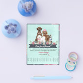 Schattige scheurplaat van Floral en Mint Dog Groom Flyer (Enkel)
