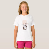 Schattige Schilder Panda Kinderen T-shirt (Voorkant volledig)