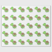 Schattige Schildpad Cadeaupapier (Vlak)