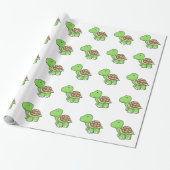 Schattige Schildpad Cadeaupapier (Uitgerold)