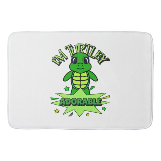 Schattige Schildpad Grappige Quote Turtley Schatti Badmat (Voorkant)