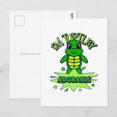 Schattige Schildpad Grappige Quote Turtley Schatti Briefkaart (Voorkant / Achterkant)