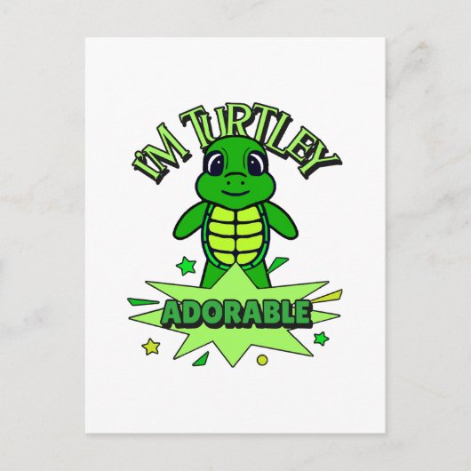Schattige Schildpad Grappige Quote Turtley Schatti Briefkaart (Voorkant)