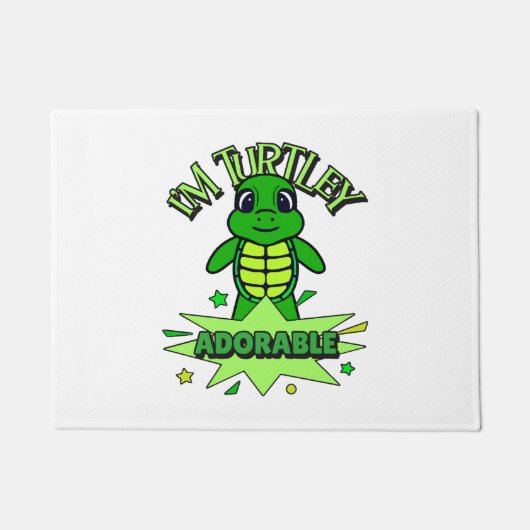 Schattige Schildpad Grappige Quote Turtley Schatti Deurmat (Voorkant)
