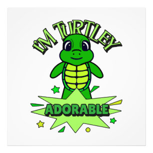 Schattige Schildpad Grappige Quote Turtley Schatti Foto Afdruk